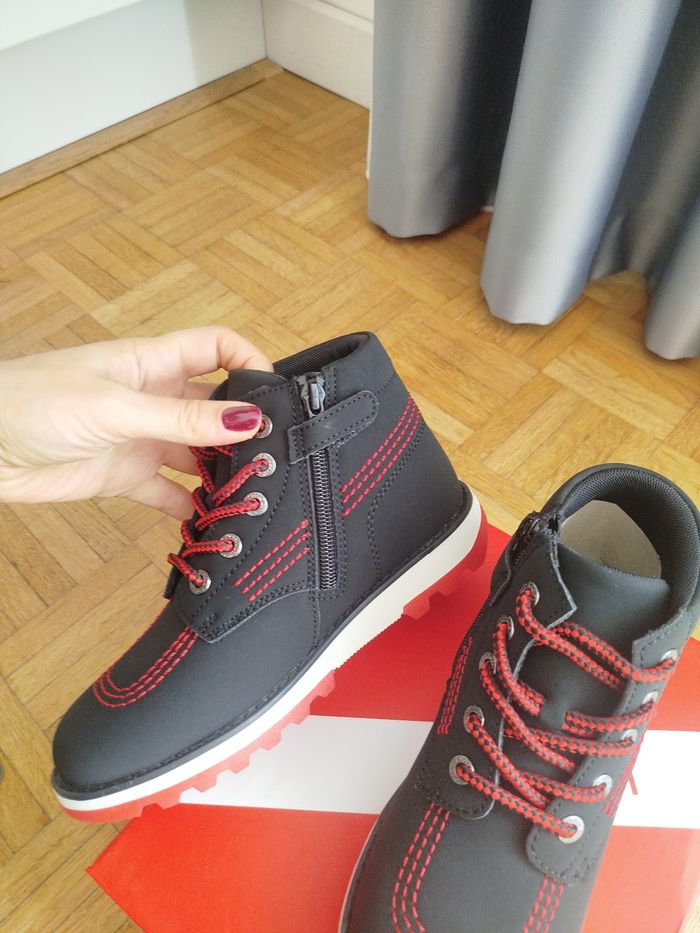 Bottines noires garçon Kickrally20. Marque Kickers 34 neuves - photo numéro 4