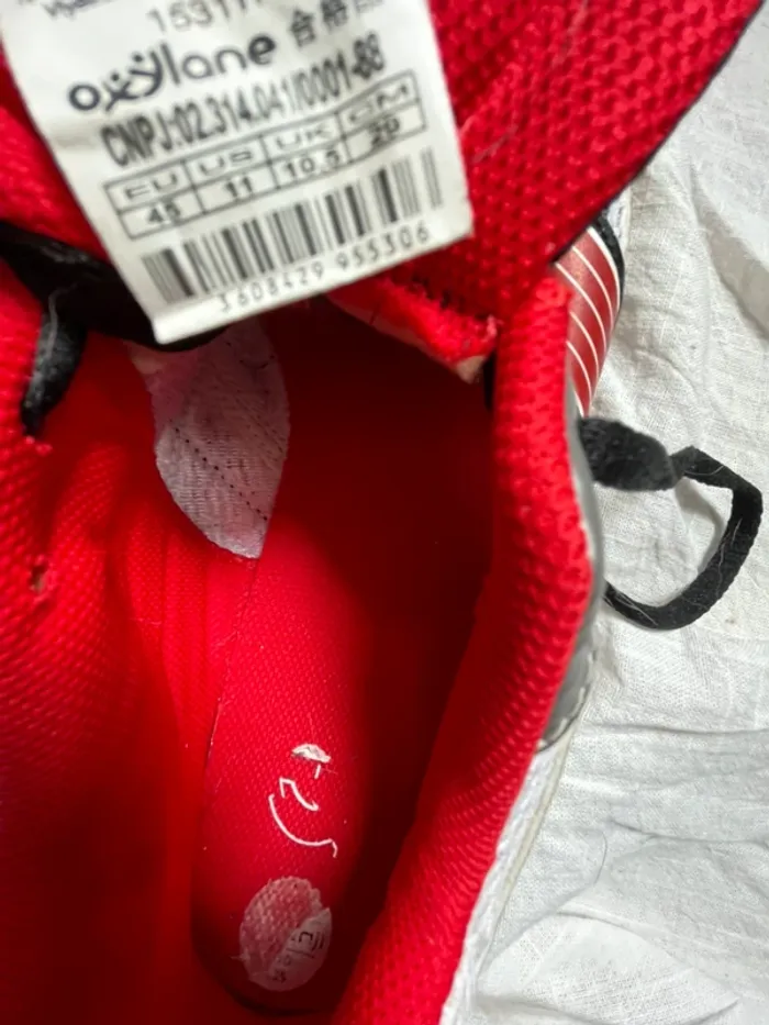 Pointes de course Kalenji AT Start – Taille 45 – Noir / Rouge / Blanc – Excellent état - photo numéro 10