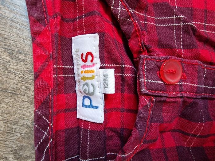 Chemise à carreaux 12 mois - photo numéro 4
