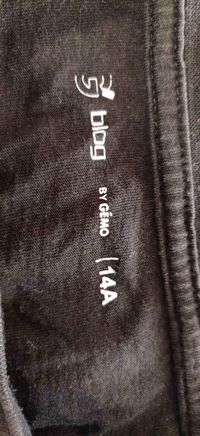 Tshirt ml noir et blanc Gémo 14 ans - photo numéro 3