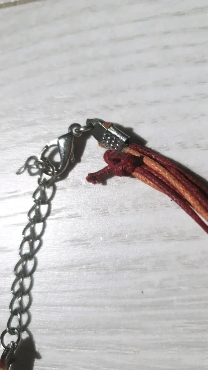 Collier et boucles d'oreilles rond rouge - photo numéro 4