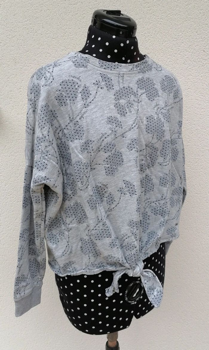 Sweat court gris bleu marine taille M Creeks - photo numéro 2