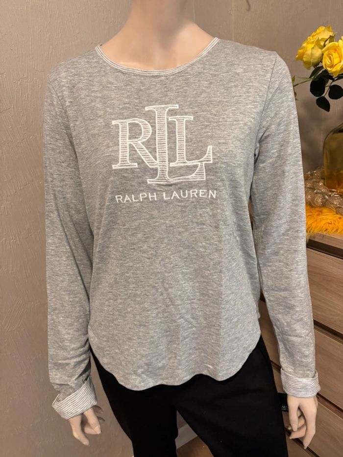 Pull Ralph Lauren gris - photo numéro 2