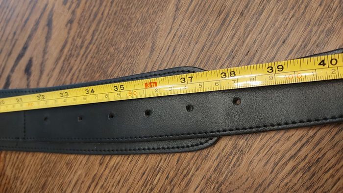 Ceinture en cuir noir réglable de 80cm à 95cm - photo numéro 18