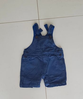 Ensemble Salopette t-shirt bleu 6 mois