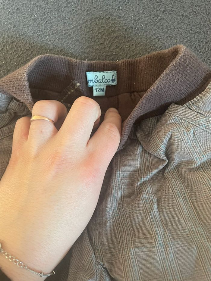 Pantalon garçon marron kimbaloo 12 mois - photo numéro 3