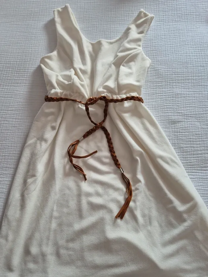Robe d'été écrue avec jolie ceinture Inside Collection Taille L - photo numéro 10