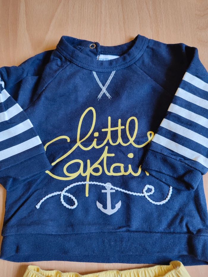 Lot ensemble neuf pantalon léger + sweat Vertbaudet en 6M - photo numéro 5