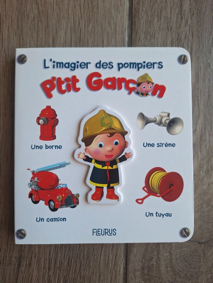 Livre l'imagier des pompiers ptit garçon