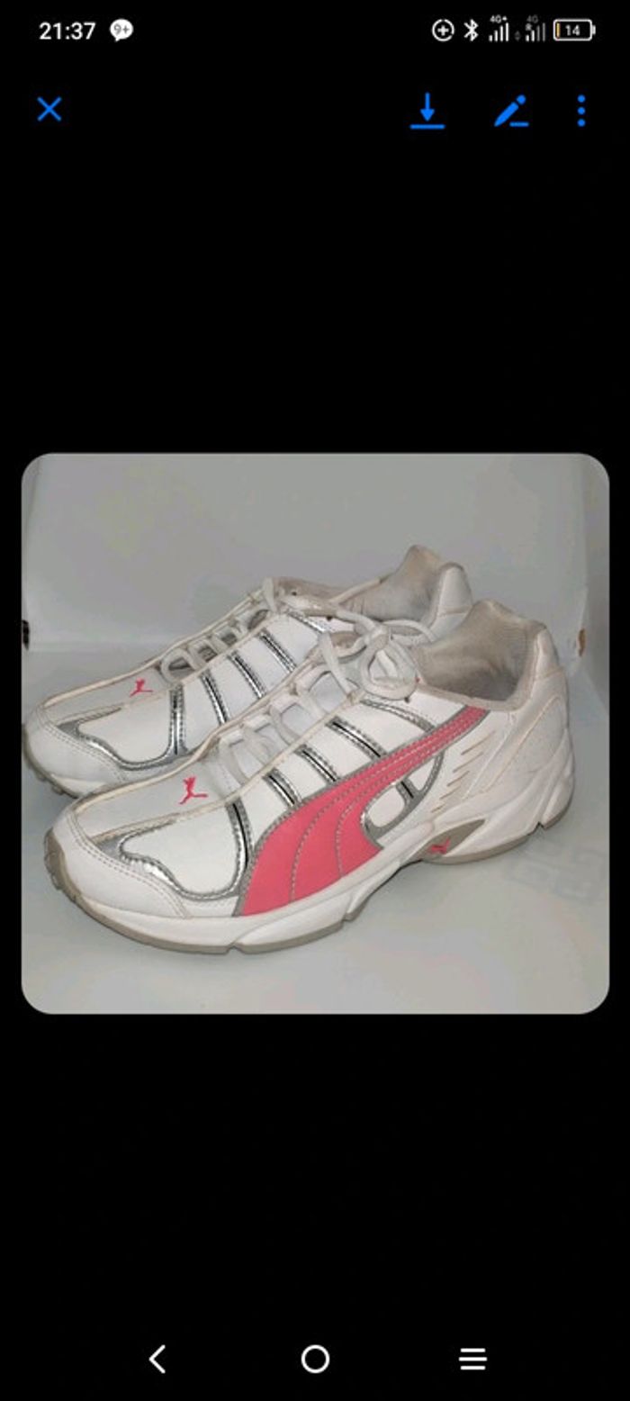 Baskets Puma en excellent état portées très peu pointure 38