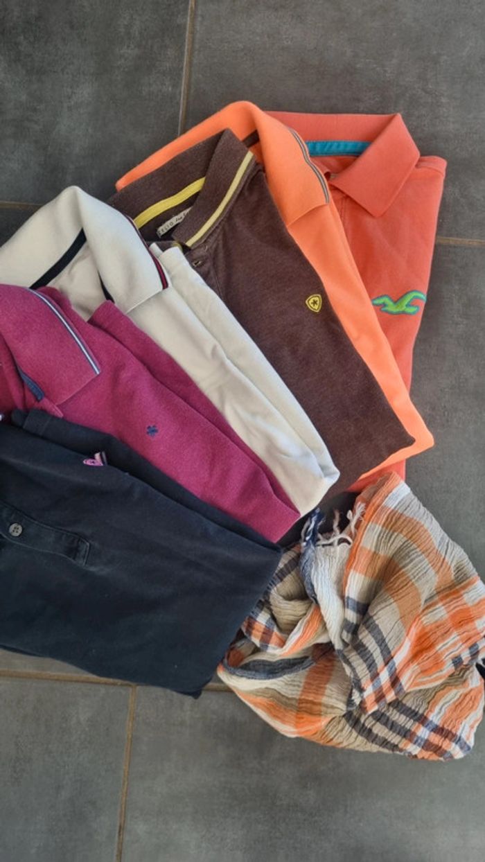 Lot 6 Polo homme taille S hollister - photo numéro 3