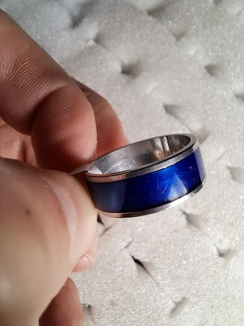 Bague acier inoxydable arc en ciel