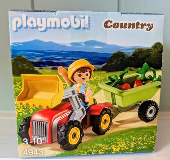 playmobil 4943 Enfant avec tracteur et remorque
