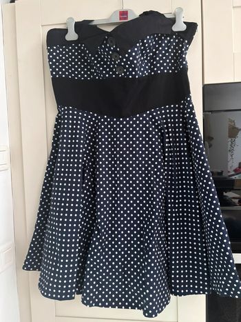 Robe marine à pois Rock Ange’hell