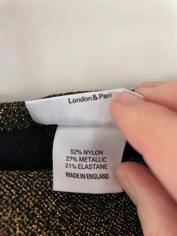 Robe dorée et noire pailletée incroyable - photo numéro 3