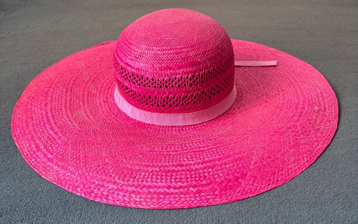 Chapeau de paille rose - photo numéro 2