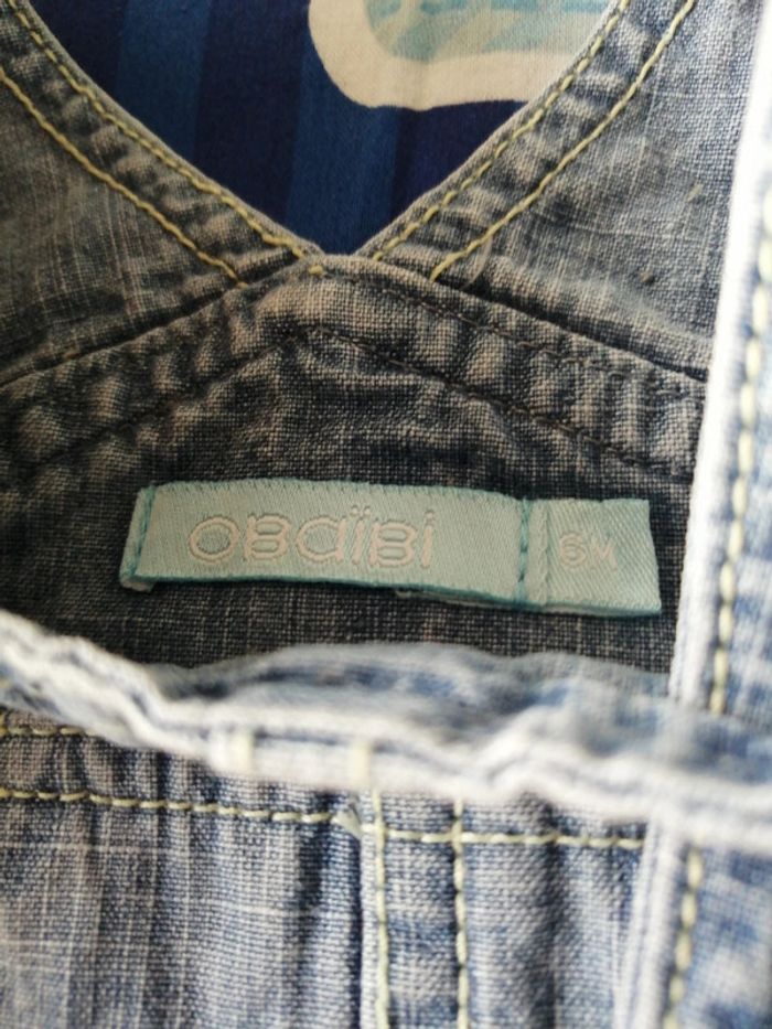 Salopette et t shirt col montant obaïbi 6 mois - photo numéro 5