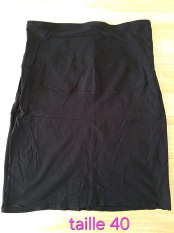 Jupe élastique noire grossesse