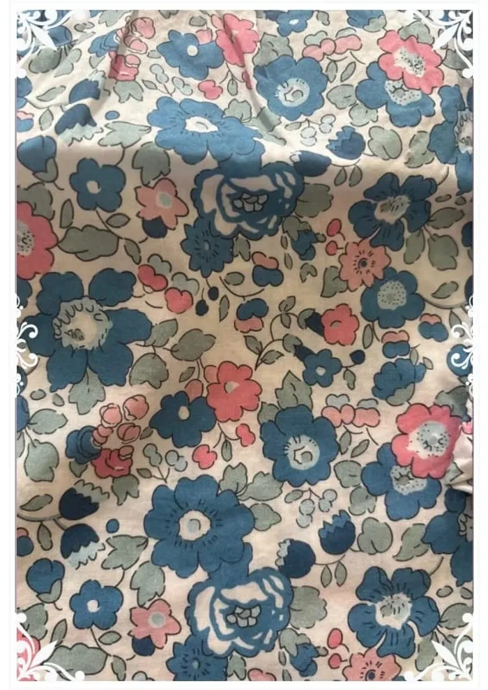 🌸 Pyjama fille 12 ans – Haut brodé & short fleuri fait main 🌸 - photo numéro 8