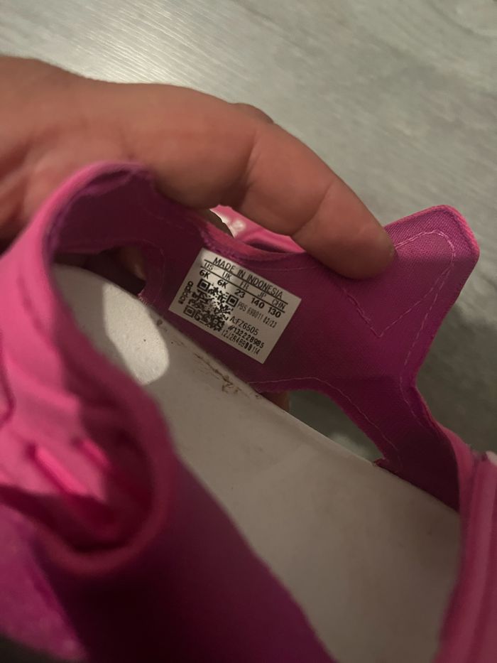 Sandales rose et blanches Adidas fille 23 - photo numéro 4