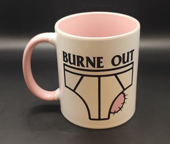 Mug rose burne out