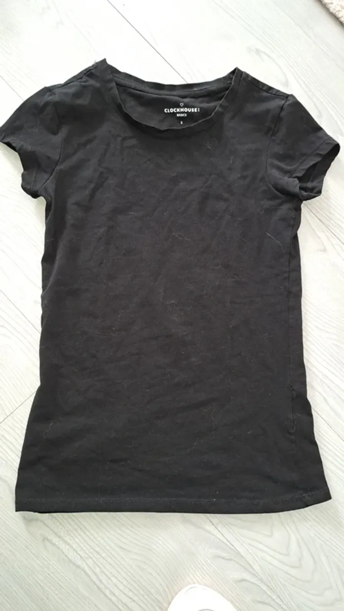 T shirt noir, C&A,  taille S