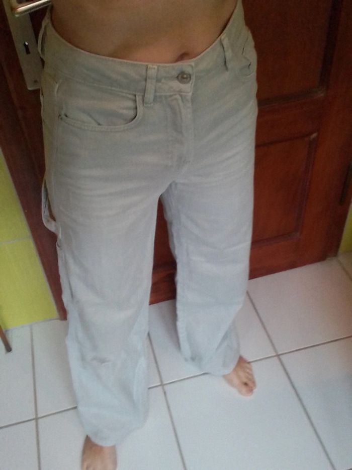 Pantalon à jambe large femme vert d'eau Pimkie - photo numéro 3
