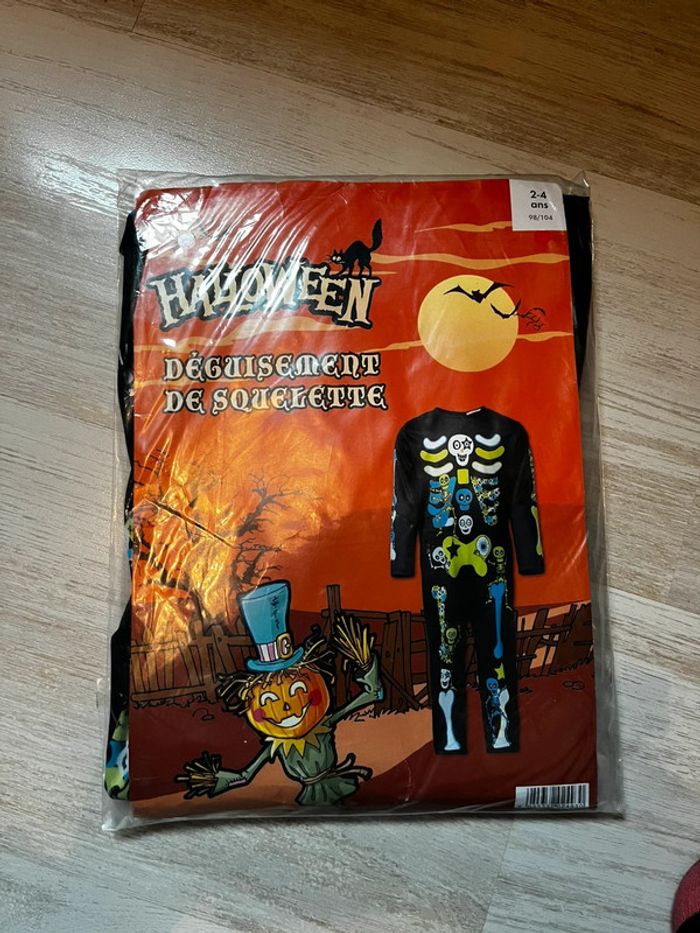Déguisement d Halloween 2/4 ans squelette