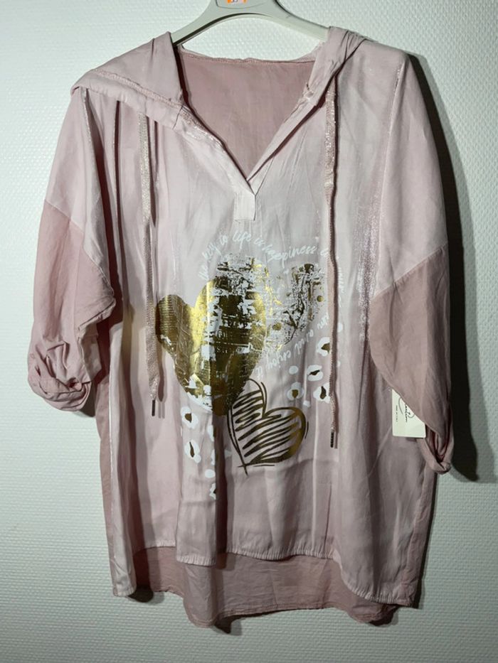 Sweat « cœur » femme taille unique (36-44)- Emma doré- neuf avec étiquette