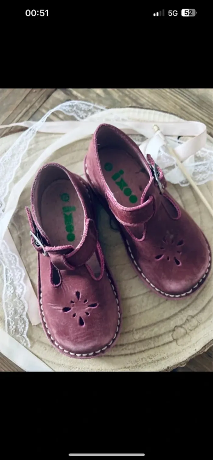 Sublime chaussure Salomé fille en cuir pointure 25 - photo numéro 2