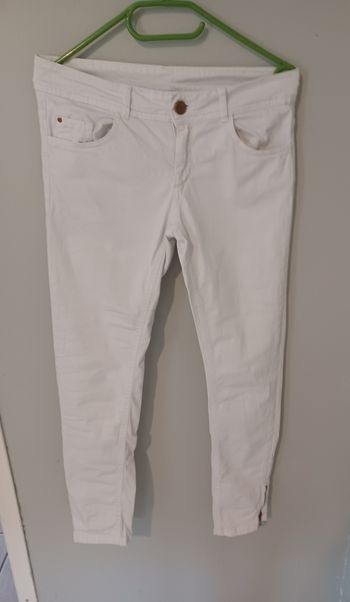 Pantalon court blanc t36