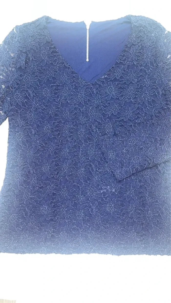 Chemisier dentelle bleu marine - photo numéro 4