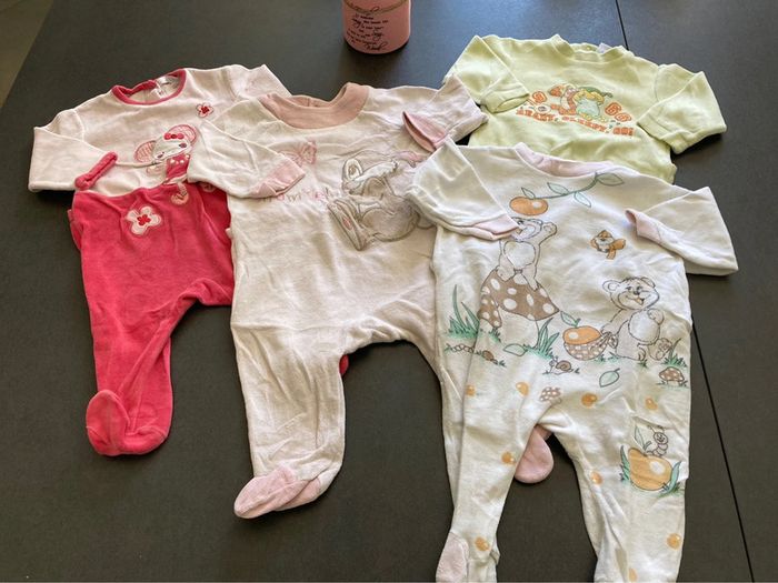 Lot ensemble pyjama bébé fille 12 mois vêtement nuit