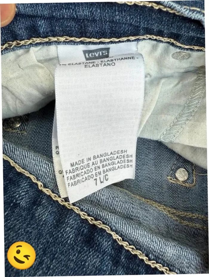 Jeans Levi's 524 W28 FR38 coupe skinny bleu Femme women pan586b - photo numéro 7