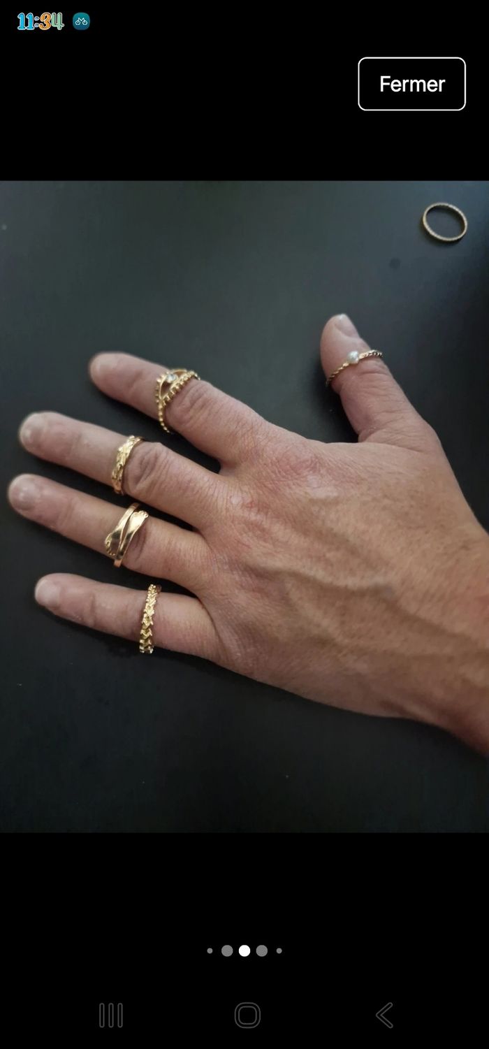 Lot 43 bague acier inoxydable - photo numéro 6