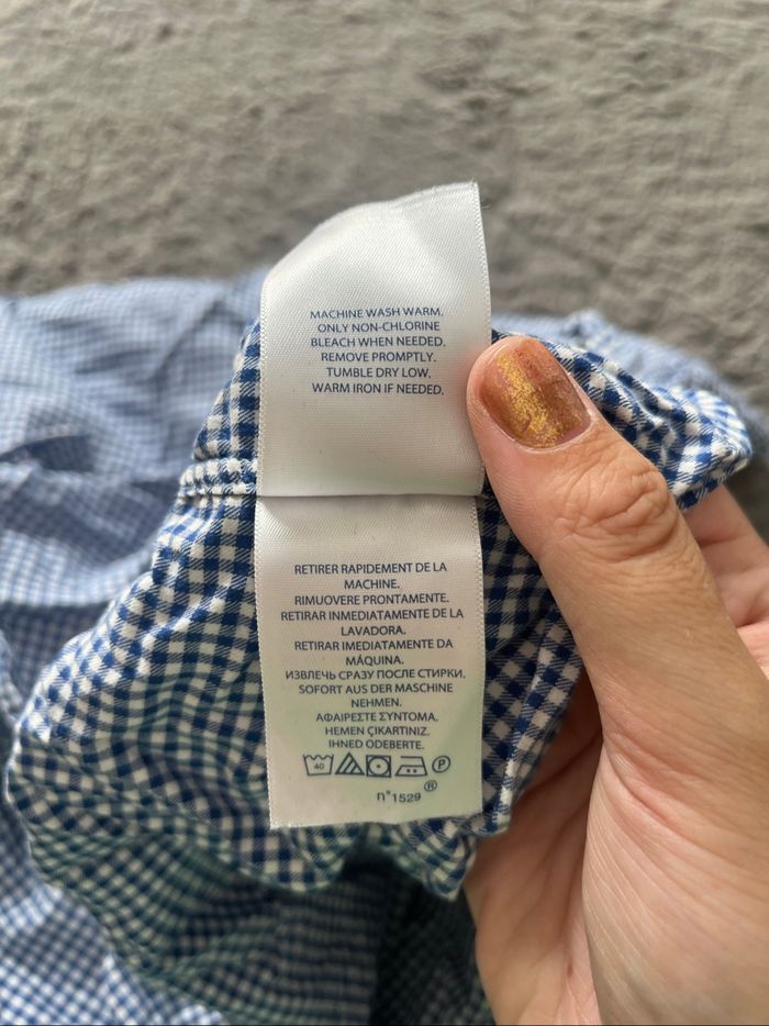 Chemise à carreaux bleu et blanc Ralph Lauren taille S - photo numéro 6