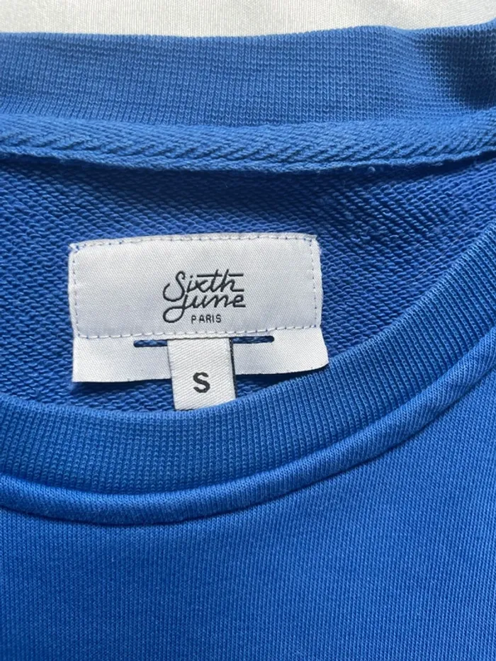 Pull sixth june bleu sans capuche taille s - photo numéro 2