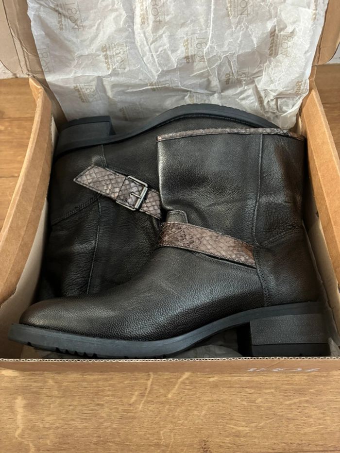 Bottines cuir anthracite femme Bata - photo numéro 4