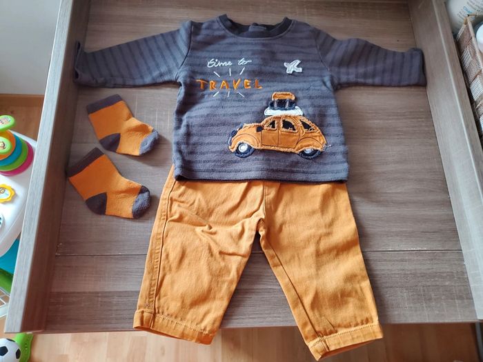 Lot de 6 tenues bébé garçon 6 mois, marque Plus