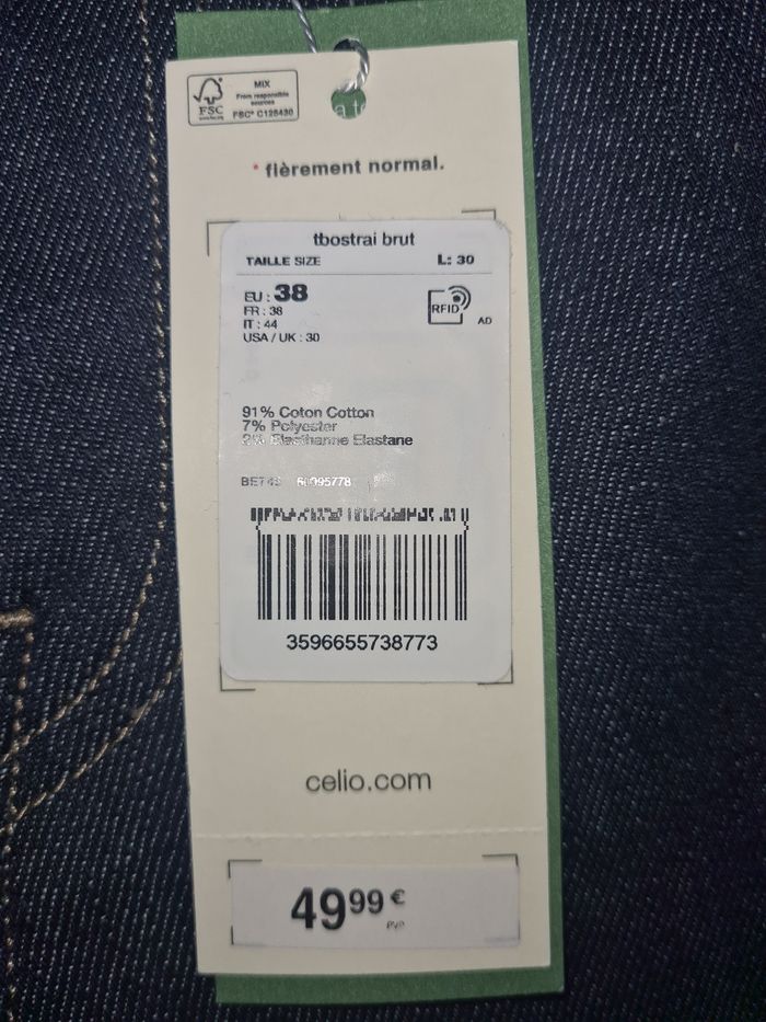 Jeans celio taille M 38 - photo numéro 2