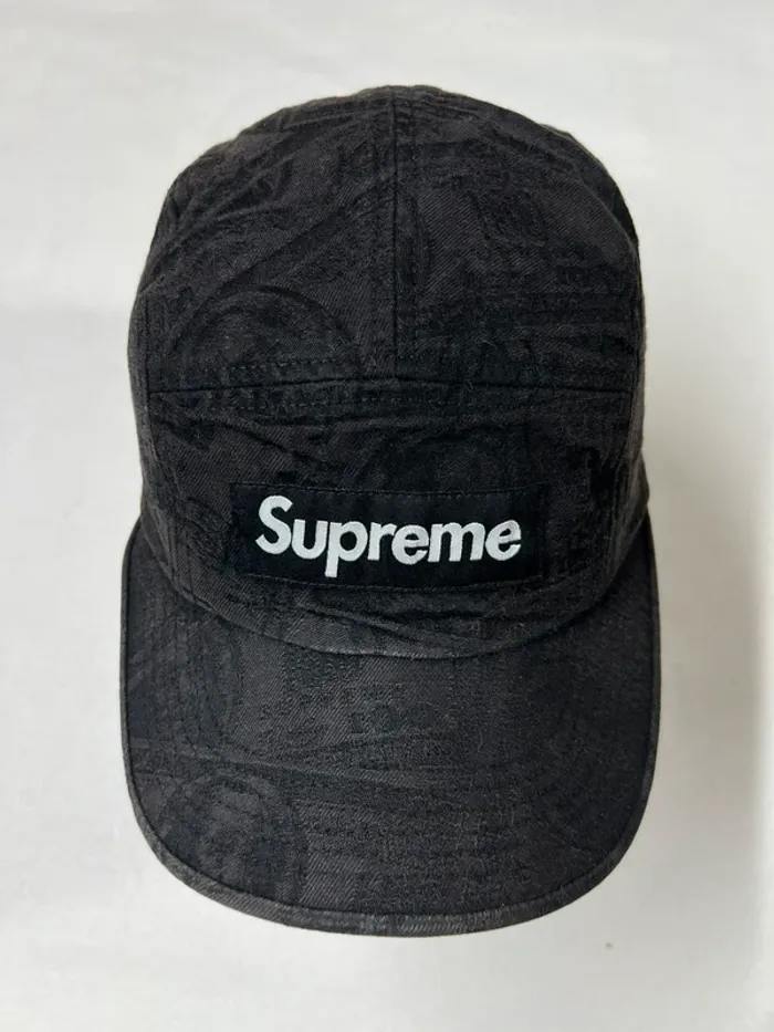 Casquette supreme 100 dollars bill noir