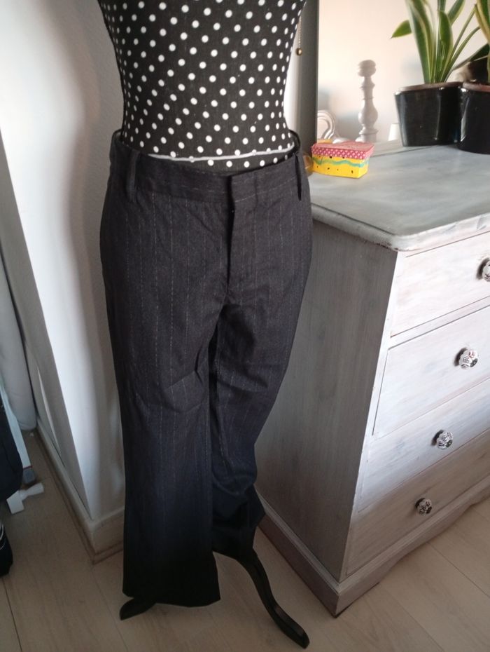 Pantalon à rayures. Zara Woman 40 - photo numéro 2