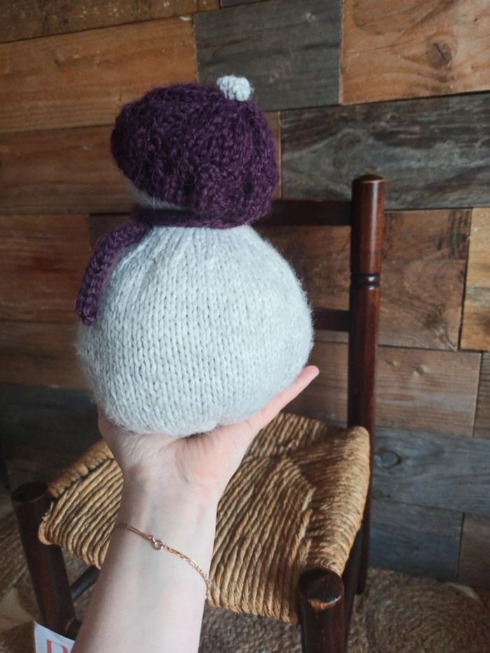 Peluche crochet laine bonhomme de neige tbe - photo numéro 5