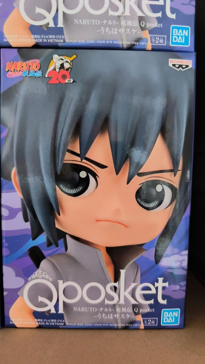 Lot de 6 Figurines anime Naruto Shippuden Q posket Ver.A Sasuke Uchiha BANPRESTO - photo numéro 2