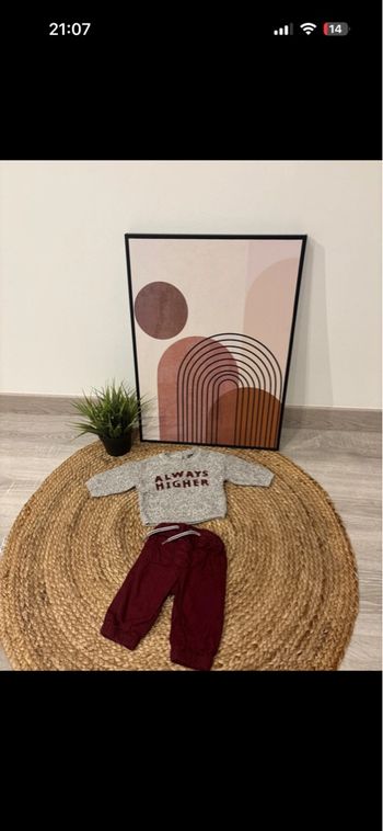 🌿 Ensemble bébé garçon – Taille 1 mois 👶