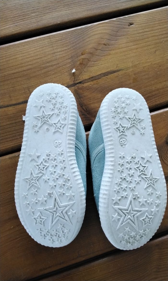 Basket  en  toile,  bleu  à  paillettes  ,Gemo  ,pointure  26 - photo numéro 3