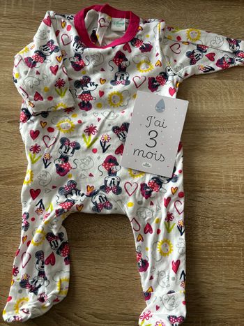Pyjama blanc Minnie DISNEY t.3m