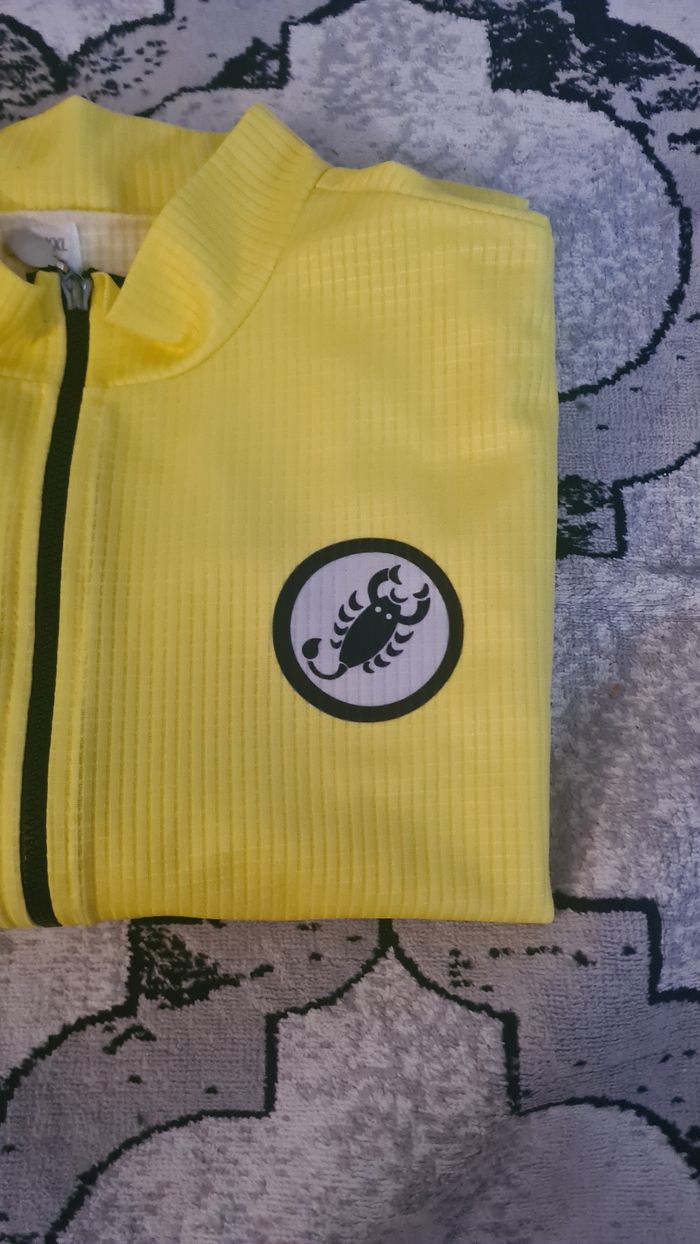 Maillot de cyclisme Castelli jaune – Taille XXL – Made in Italy - photo numéro 5
