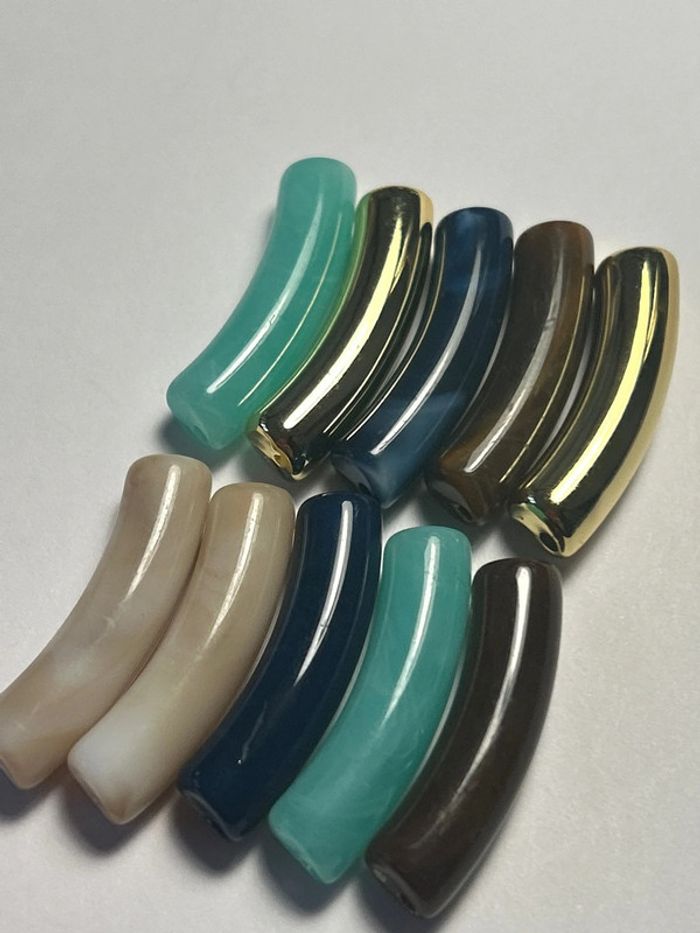 C575 10 perles macaronis