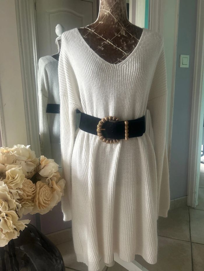 Robe pull taille unique mi-longue